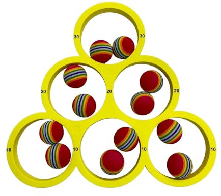 Fenteer Pool-Wurfspiel, Schwimmflügel aus EVA-Schaum, aufzubauen, leichtes Spielzeug, Schwimmbadspiel für Sommerspaß, Party, Gelb