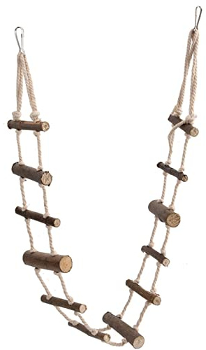 Leatikall Bird Ladder, Long Rope Ladder Bird Toy Pet Hamster Climbing Swing Squirrel Suspension Bridge for Birds Toy