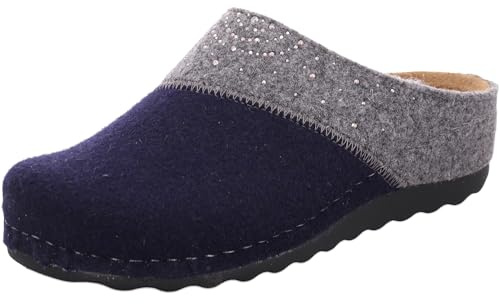 Rohde Damen Pantoffel Softfilz Recycled Strass Lederdecksohle Soave-40 6051