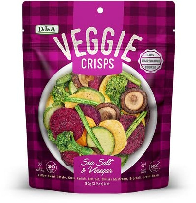 DJ & A Veggie Crisps Salt & Vinegar 3 x 90g