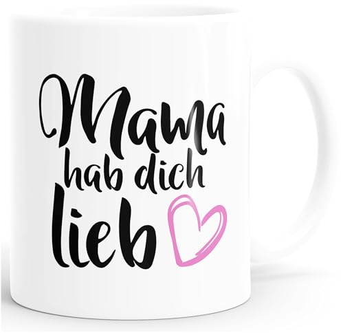 MoonWorks Kaffee-Tasse Mama hab dich lieb Muttertag Geschenk-Tasse Weiss unisize