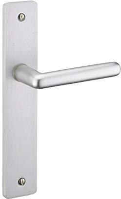 THIRARD - Ensemble de Poignées pour Porte Intérieure Crecy - Aluminium Anodisé Argent - Carré 7 mm - Entr'Axes 195 mm - Usage Sans Trou - Esthétiques et Pratiques - Gris