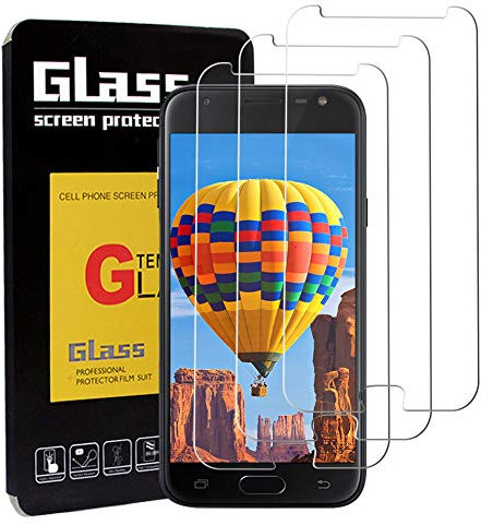 [Lot de 3] Verre Trempé pour Samsung Galaxy J3 2017, AETOILE Film Protection pour Samsung J3 2017 Protection écrans pour Galaxy J3 2017 Anti Payures sans Bulles D’air Ultra Résistant Dureté 9H Glass