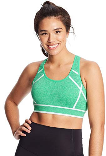 C9 Champion Damen Fashion Nahtlose Racerback Sport-BH, Baldachin Green Heather, Large