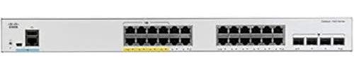 Commutateur réseau Cisco Catalyst 1000-24FP-4G-L, 24 Ports Gigabit Ethernet (GbE) PoE+, consommation PoE 370 W, 4 Ports de Liaison Montante 1G SFP, Garantie à Vie limitée améliorée (C1000-24FP-4G-L)