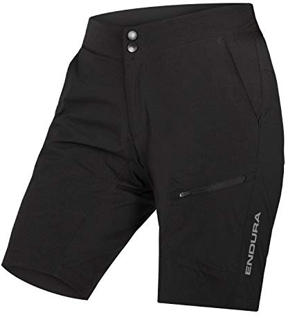 Endura Womens Hummvee Lite Mountain Bike Baggy Cycling Short with Liner Black, Large