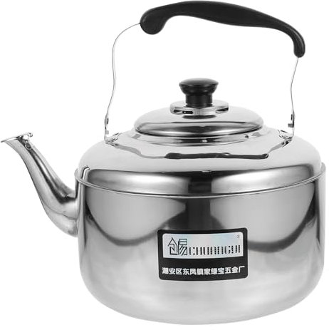 Cabilock 5 Litri Bollitore da Teiera in Acciaio Inox Teiera Manico Ergonomico Teiera Bollitore da Cucina Bollitore per La Casa
