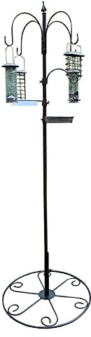 Selections Metal Complete Bird Feeding Station with 4 Feeders plus Patio Stand