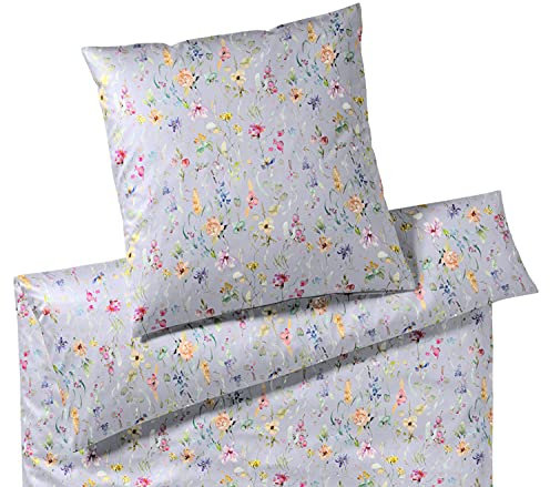 Elegante Mako-Batist Bettwäsche Magic 2286, Gr. 135x200 cm + 80x80 cm, Fb. 2 flieder
