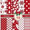 Weihnachten Muster Baumwollstoff, Bprtcra Stueck Muster Baumwollstoff Stoffpakete Patchwork Stoffe Baumwolle Stoffreste Paket Stoffpakete, für DIY-Dekorationen, 50 x 50cm (10 Stück - Type-C)