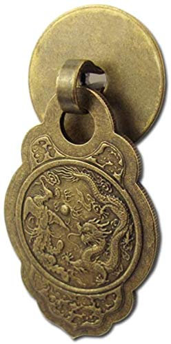 Kabinett Hardware Set / 4 stücke Dragon Muster Drop Ziehen Traditionelle chinesische Stil Antike Bronze Messinggriffe für Holzmöbel Kabinett Schublade Tür U Form Nadel montiert Vintage Antike Zug