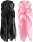 35 Zoll Seide Kopftuch Schlafen Haarwickel (Rosa, Schwarz)
