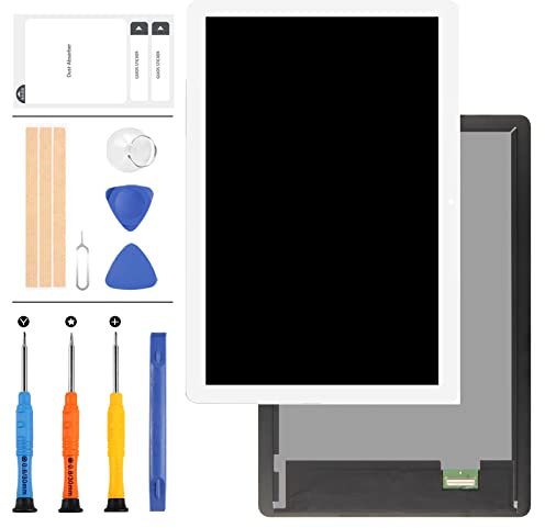 LADYSON Écran de rechange pour Huawei MediaPad T5 10 AGS2-L09 AGS2-W09 AGS2-L03 AGS2-W19 10,1 écran tactile LCD de remplacement avec outils gratuits (blanc)