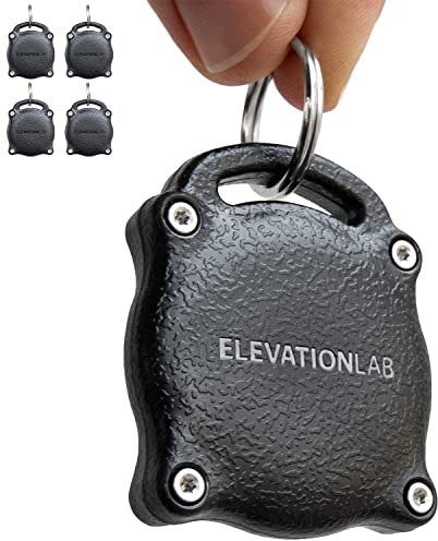 TagVault Schlüsselanhänger für Apple AirTag: Kompaktes Design, wasserdicht und Ultra-langlebig, diskret, Verbundkörper, Edelstahl-Hardware, ideal für Gepäck, Rucksäcke, Geldbörse, (4er-Pack)