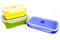 Kingmate 3er Set Food Storage Container Silikon Faltbare Vorratsdosen Frischhaltedosen-Set Frischalteboxen Kühlschrank-Dosen mit Deckel, BPA-frei Spülmaschinen Mikrowellen Geeignet, Mehrfarbig B