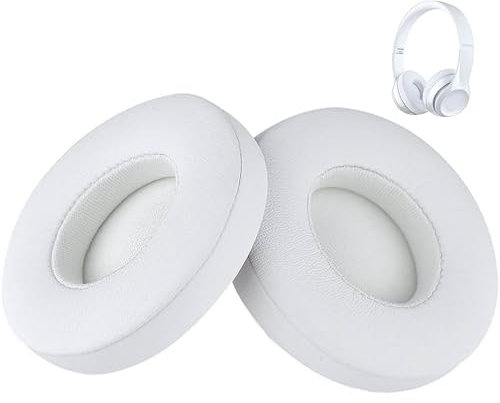 Ohrpolster für Beats Solo 3, Premium Memory Schaum Earpads Polster Kopfhörer mit Beats by DRE Solo 2 & Solo 3 Wireless On-Ear Kopfhörer, Professionelle Solo 3 Wireless Ohrpolster (Weiß)