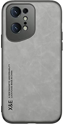 Kepuch Silklike Coque pour Oppo Find X5 Pro - Case Housse Étui Plaque de Métal Intégrée pour Oppo Find X5 Pro - Gris