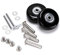SUMNACON 2Pcs 50x18mm Koffer Rädern aus Metall Gummi Schwarz Kofferrollen für Trolley Gepäckkoffer Räder Gummikoffer Räder Set Rolle für Gepäckkoffer Ersatzrollen