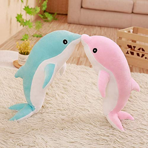 MEDFL 30 à 140 cm Peluche Dauphin Bleu Rose Peluche Mer Océan Animal Enfants Peluche Poupée Garçons Filles Cadeau d'anniversaire 30 cm Bleu