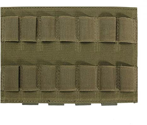 Cartuccera Tattica,14 Fori Cartucciera Molle Porta per Munizioni per Calibro 12/20 GA Verde