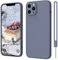 ElestBela iPhone 11 Pro Max Hülle Silikon Case, Hanyhülle iPhone 11 Pro Max Ultra Dünn Slim mit Microfiber, Kratzfeste Rundumschutz Case Schutzhülle Hülle für iPhone 11 Pro Max 6.5'' Blau