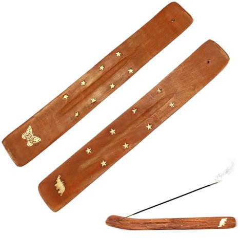 VIEVRE 2 Stück Räucherstäbchen Halter Holz, Räucherstäbchen Halter, Räucherstäbchenhalter, Räucher ZubehörHome Fragrance Decor