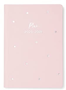 Letts A6 Dots Wochenansicht 2023.2024 akademischer Terminplaner – Puderrosa