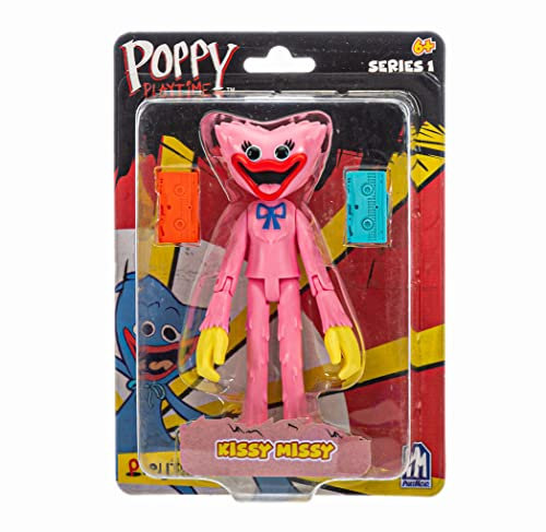 Rocco Giocattoli - Kissy Missy aus der Welt von Poppy Playtime kommen die artikulierten Mini-Figuren mit Zubehör. Sammeln Sie alle Figuren, AF7702