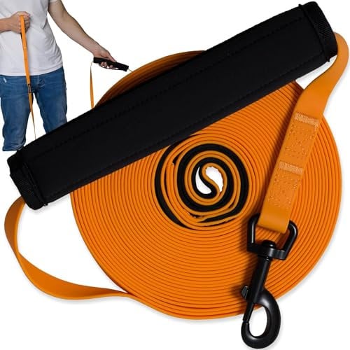 Total Pet Training Lead for Dogs, Waterproof Long Line for Recall & Obedience Training - Extra Long Dog Lead - Suitable for all Sized Dogs (10m, Regular Clip)
