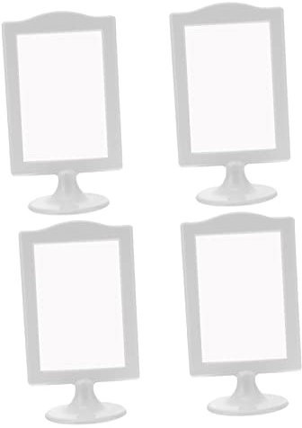Yardwe 4 Pièces Cadre Photo Support De Bureau Cadres Photo Décoratifs Cadre Stand Support Photo Autoportant Cadre Photo Vertical En Plastique Cadre Photo De Bureau Cadre Photo De