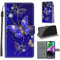 for iPhone 15 Plus Case, PU Leather Wallet Book Flip Folio Stand View Cover Pouch Compatible with iPhone 15 Plus Phone Case (Butterfly)