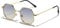 Polygon Sonnenbrille Herren Vintage Achteck Metall Sonnenbrille Damen Luxusbrille Sonnenbrille Herren UV400,Blau Gelb,Einheitsgröße