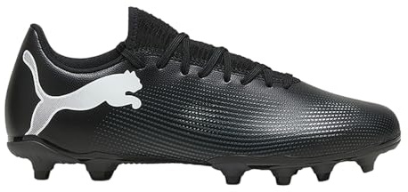PUMA Mens Future 7 Play Firm, Artificial Ground Soccer Cleats, Mens Black Mens White, 9