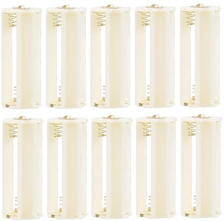 DIANN 10pcs 3 AA to D Battery Converter AA to D Battery Adapters Holder 1.5V Output Case Box 3 AA to 1 D Converter White