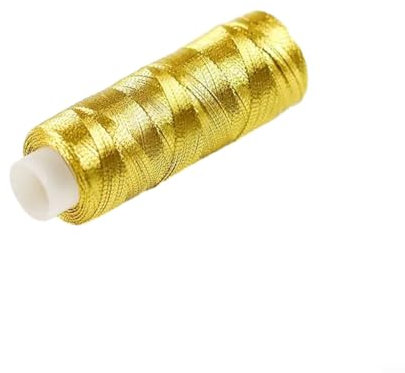 Filo da ricamo di alta qualità argento e oro per progetti eleganti e creativi, perfetto per artigianato fai da te, lunghezza 200 metri (1 filo d'oro)