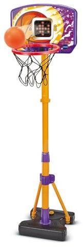 VTech - Super Panier de Basket Interactif, Jeu Basketball Enfant Électronique et Évolutif, Panier de Basket Intérieur, Hauteur Réglable 110-140 cm, Cadeau Enfant Dès 3 Ans - Contenu en Français