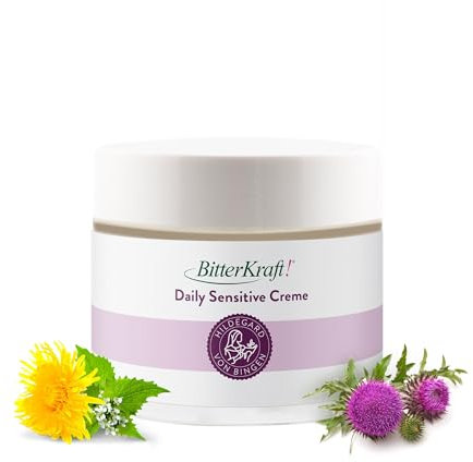 BitterKraft! Sensitive Gesichtscreme 50ml – nach Hildegard von Bingen – intensive Feuchtigkeit für sensible & reaktive Haut – Anti-Aging – 100 % Natur – Made in Germany