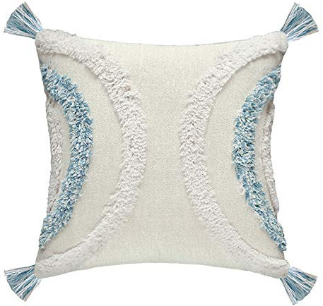 Btgghytr Dekokissen mit halbrunden Streifen, gewebt, getuftet