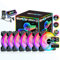 1-10x SET BRAINZAP 120mm LED A-RGB/RGB Silent Case Fan Set inkl. Controller Gehäuse Lüfter MSI Aura Asus Gigabyte Coolmoon (7x Lüfter + Controller)