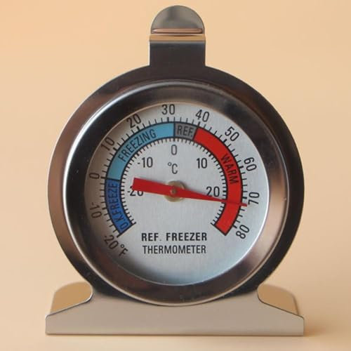 Edelstahl Kühlschrank Gefrierschrank Thermometer, Edelstahl Kühlschrank Thermometer Classic Serie Großes Zifferblatt Temperaturanzeige für Varios Equipos De Almacenamiento Criogénico