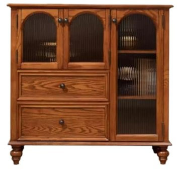 DIANXI Buffetschrank Modernes Sideboard im chinesischen Stil, Sideboard aus Holz, for Zuhause, Weinschrank, Bar, Glastür, Vitrine Besteckschrank(A)
