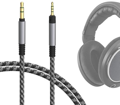 GEEKRIA Cable de audio compatible con Sennheiser HD620S, HD599SE, HD599,HD598,HD598SE,HD560S,HD598SR,HD400PRO,HD579,HD569, cable de repuesto de nailon trenzado de 1/8(3,5 mm) a 2,5 mm(4 pies/1,2 m)
