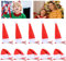 Yuanchu 10 Stück Mini Weihnachtsmütze Haarklammern,2 Stile Weihnachten Haarspangen Santa Hut Haarschmuck Rot Weihnachts Haarclips Weihnachten Dekoration für Mädchen Damen