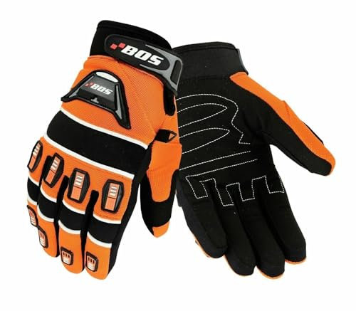 WMW WALI MOTO WEAR Motorradhandschuhe Fahrrad Sport Gloves Sommer Motorrad Handschuhe Vollfinger Fahrradhandschuhe Männer Kompatibel MTB Handschuhe für Herren Damen (ORANGE, L)