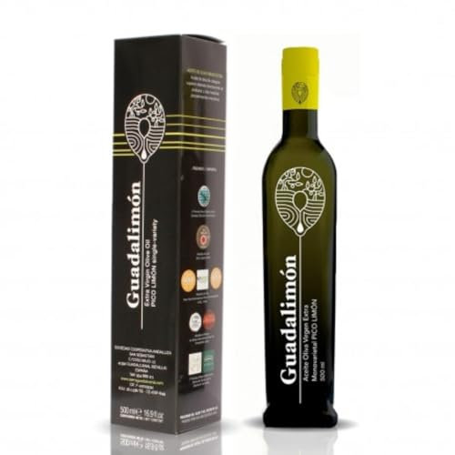 Guadalimón - Aceite de Oliva Virgen Extra - Aceite de Oliva - Aceite - Gourmet - Variedad Pico Limón - Premiado mejor aceite del mundo 5 años consecutivos - Botella cristal 500 ml