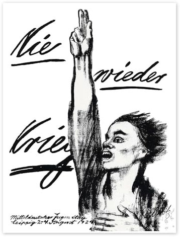 Nie wieder Krieg Poster von Käthe Kollwitz 50 x 70 cm Schwarz-Weiß Wandbilder Wanddeko