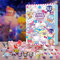 Weihnachts Adventskalender 2024, Niedlicher Weihnachtskalender Cartoon Christmas Countdown Kalender, 24 Weihnachtliche Anime Figuren, Sammlerstück, Anime Cartoon Puppe, Ornament, Spielzeug für Kinder