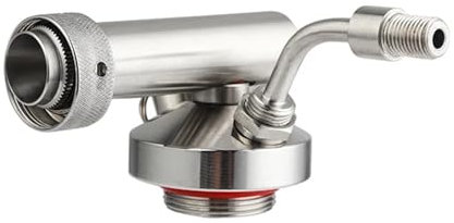 Elaboración de cerveza casera Acoplador de barril de cerveza de acero inoxidable con bola de bloqueo, mini barril de 2 l, 4 l y 5 l, dispensador de grifo for mini barriles y growler for fiestas, picni