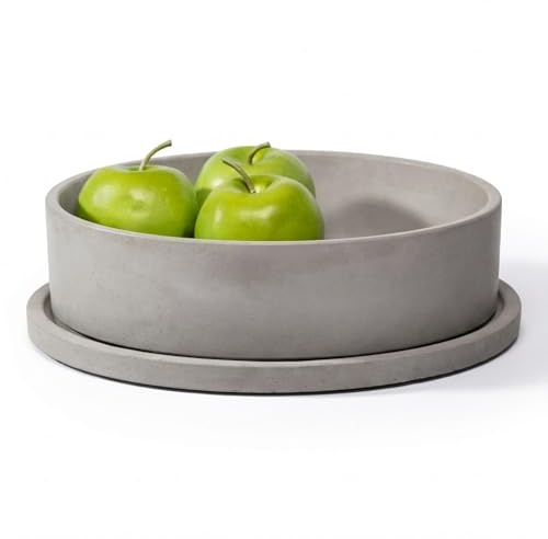 Simon Brothers Concrete Fruit Bowl for Kitchen Counter