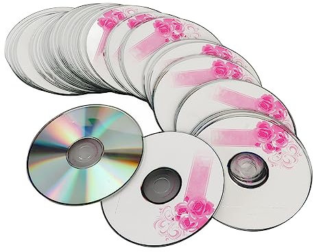 CD R Leere Discs, 52x 730 MB Aufnahmebereich CD Leere CDs Zum Speichern Digitaler Bilder Musikdaten (50pcs)